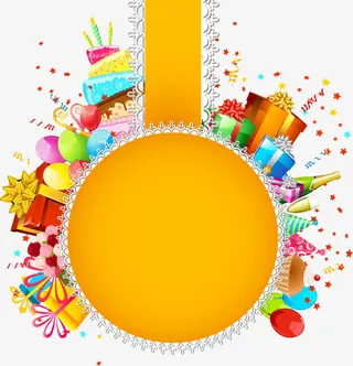 节日装饰圆环背景装饰图