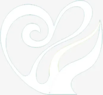 手绘白色花纹爱心免抠