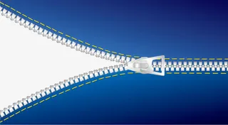 拉开的拉链免抠