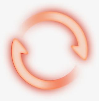 发光卡通圆形箭头效果免抠