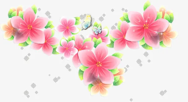 粉色花朵免抠