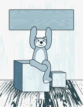 蓝色小熊矢量卡片背景底纹素材