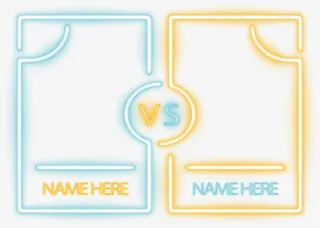 荧光效果对比框免抠