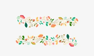 矢量彩色花环边框banner