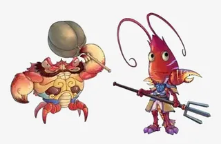 卡通 虾兵蟹将免抠