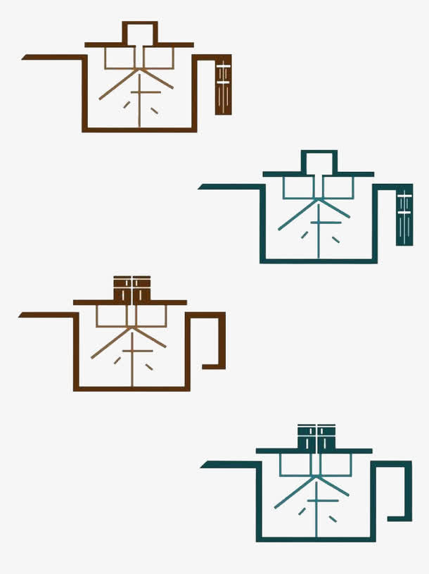 创意茶字免抠