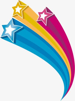 高清摄影手绘放射性五角星免抠