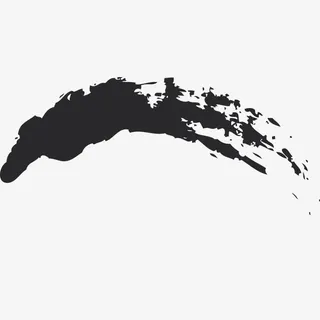 弧形水墨笔画免抠