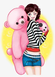 韩国时尚人物插画png图片免抠 韩国时尚人物插画png图片免抠