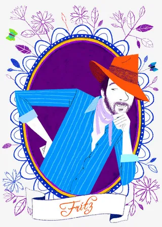 卡通欧洲牛仔免抠