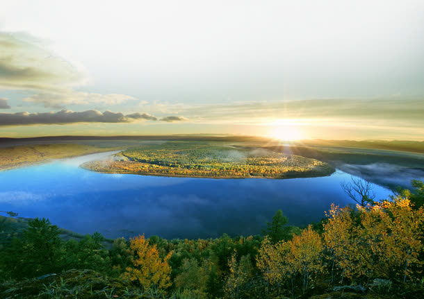 广角视觉自然风景免抠