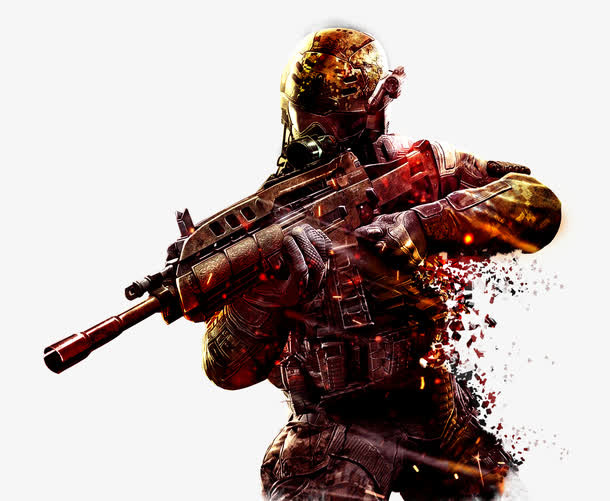 战斗的战士免抠