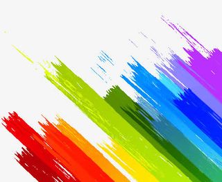 彩色动感墨迹线条免抠