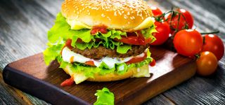 电商汉堡背景banner高清