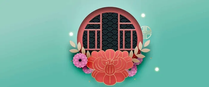 新年春节绿色3D立体新式简约背景高清