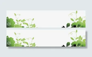 春天手绘植物绿叶藤蔓装饰免抠