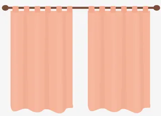 粉色布艺挂帘免抠