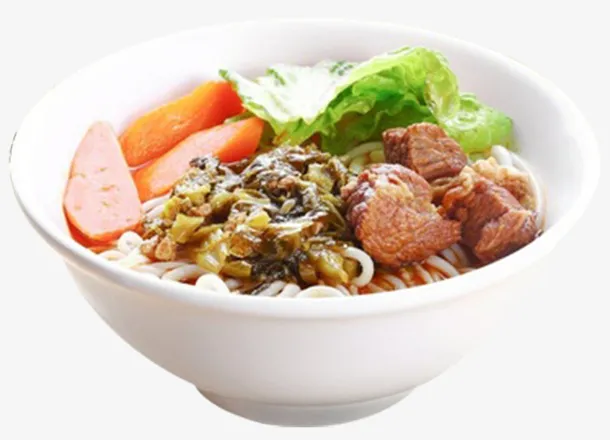丰富的酸菜牛肉面免抠