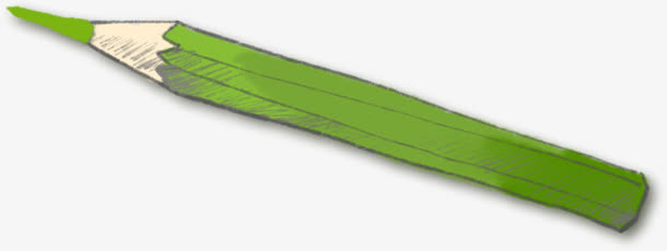 创意合成绿色的铅笔效果设计免抠
