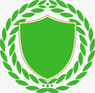 绿色草环盾牌素材免抠免抠