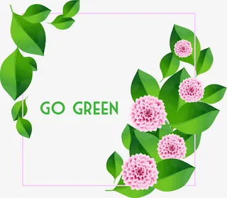 唯美彩色花朵植物设计矢量素材免抠