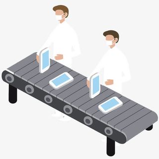 卡通手机流水线免抠图免抠