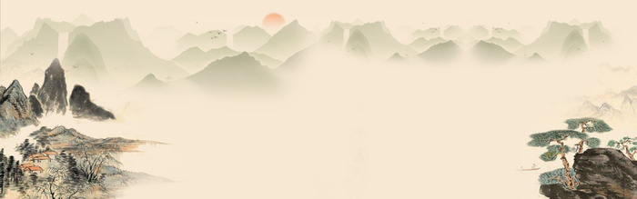 中国风禅意水墨山水背景高清