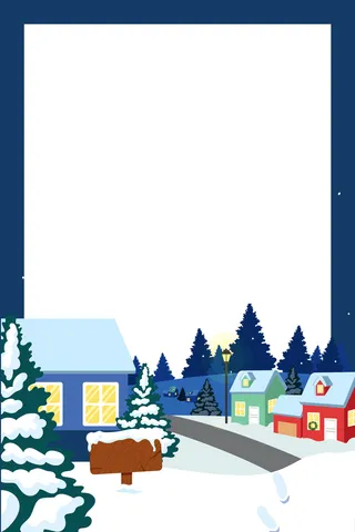 白色文艺背景冬季树枝主题设计高清