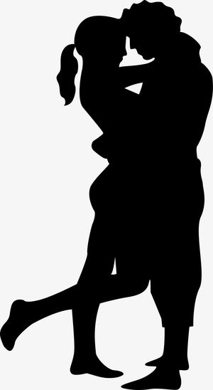 黑色人物剪影免抠