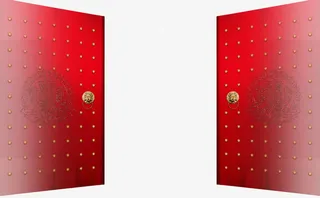 打开的大门免抠