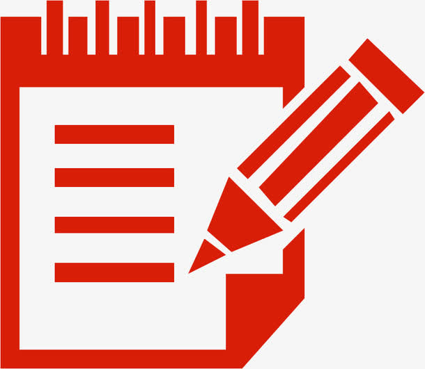 纸和笔简约手绘插画免抠