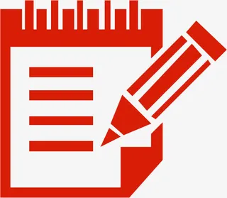 纸和笔简约手绘插画免抠