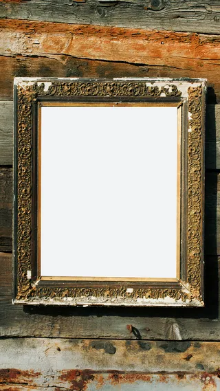 文艺木质相框背景图高清