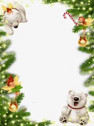 浪漫圣诞装饰框免抠