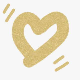 闪粉手绘爱心免抠