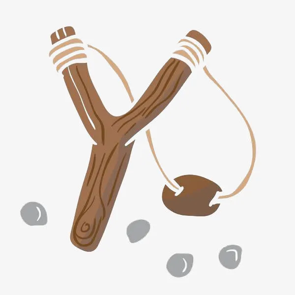 地上的弹珠与弹弓免抠