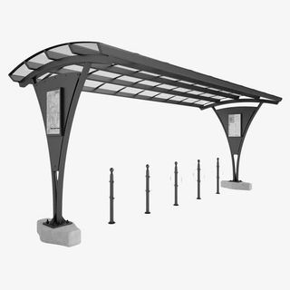 自行车停车库免抠