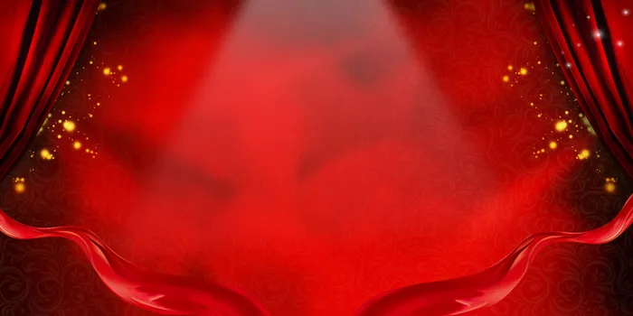 红色大气幕布海报背景素材高清