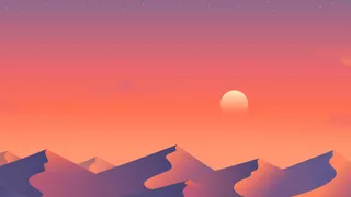 红色夕阳山峰太阳免抠