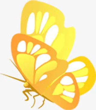 夏日双翼蝴蝶免抠