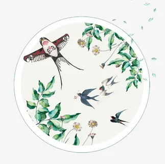 踏青燕子风筝元素免抠