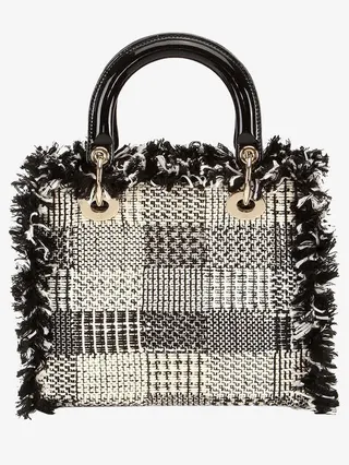 Dior布纹格子戴妃包免抠