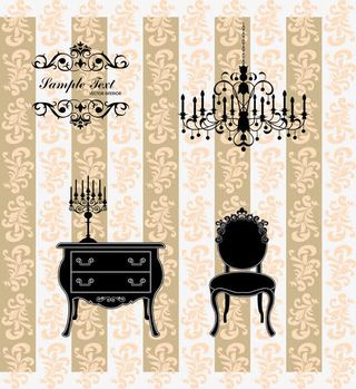 矢量欧式家具海报背景素材
