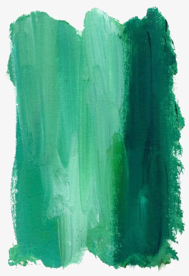 绿色水墨免抠