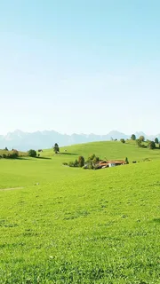 蓝天白云清新草原H5背景高清 蓝天白云清新草原H5背景高清