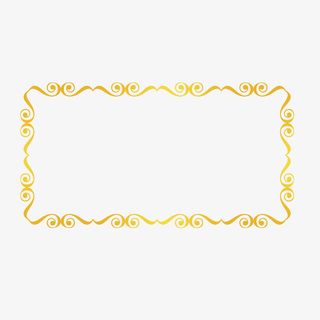 唯美金色边框素材免抠