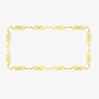 唯美金色边框素材免抠