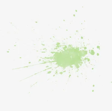 绿色春天艺术墨迹免抠