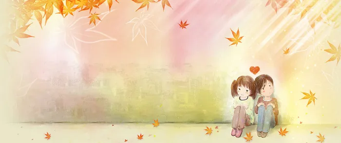 手绘可爱儿童背景高清