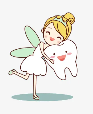 手绘卡通天使护牙免抠